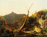 Mount Canvas Paintings - Autumn Landscape Mount Chocorua